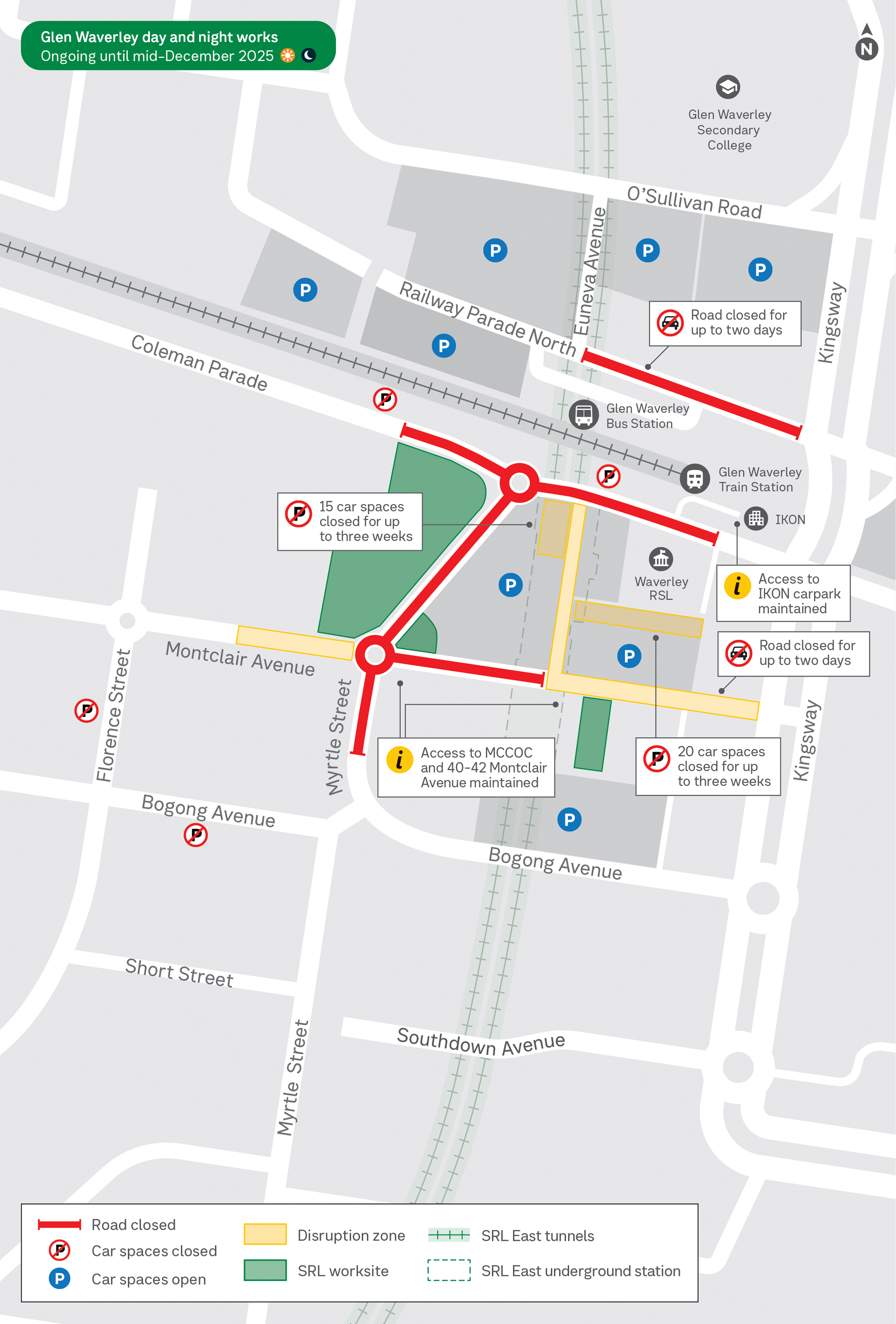 SRL Glen Waverley November map