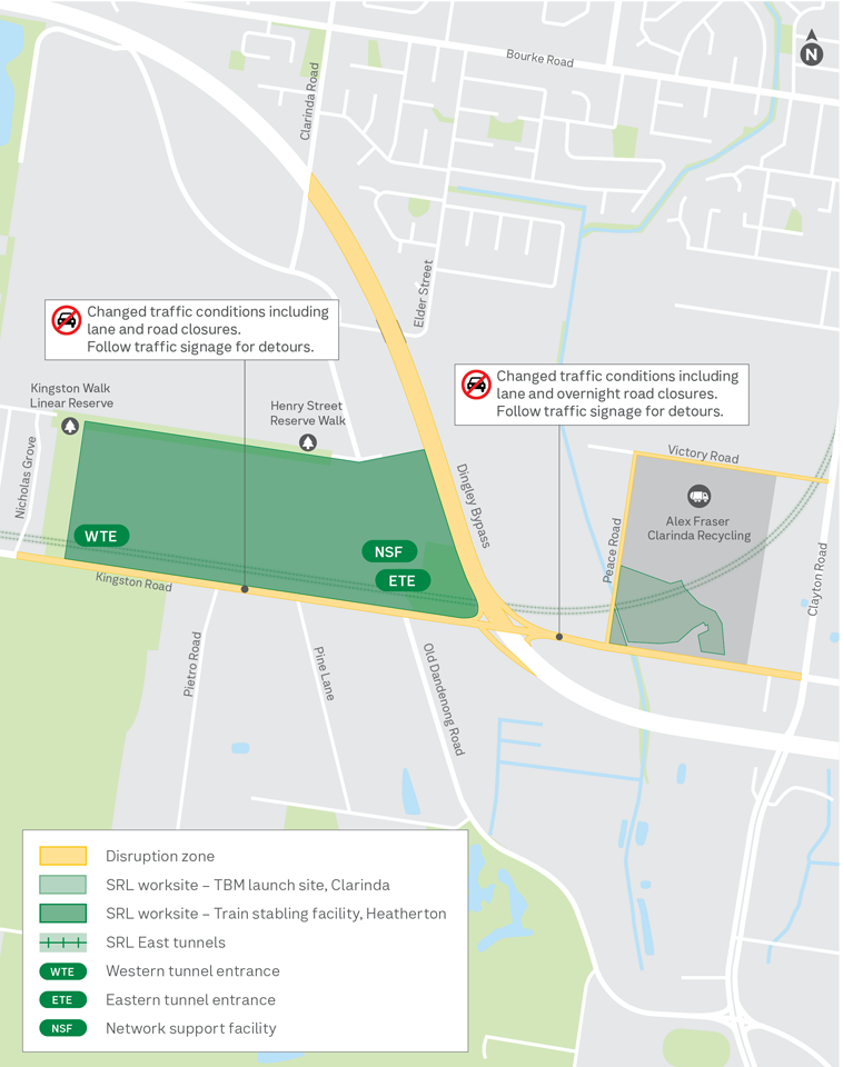 SRL Heatherton December January works map
