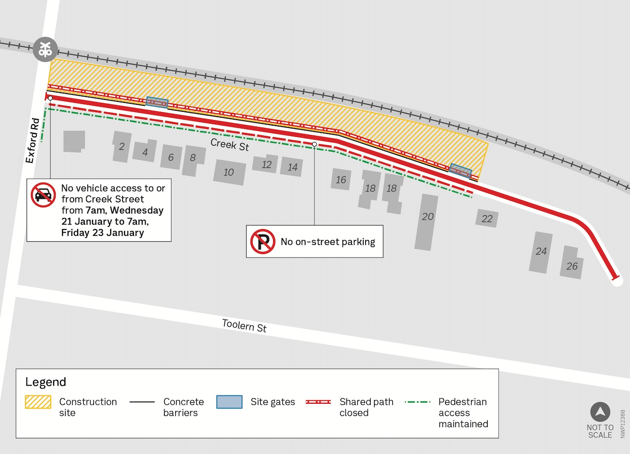 Creek Street closure map