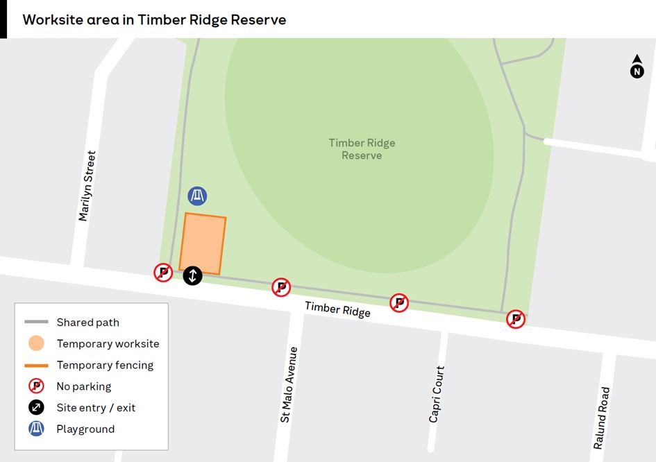 Timber Ridge Reserve worksite area map
