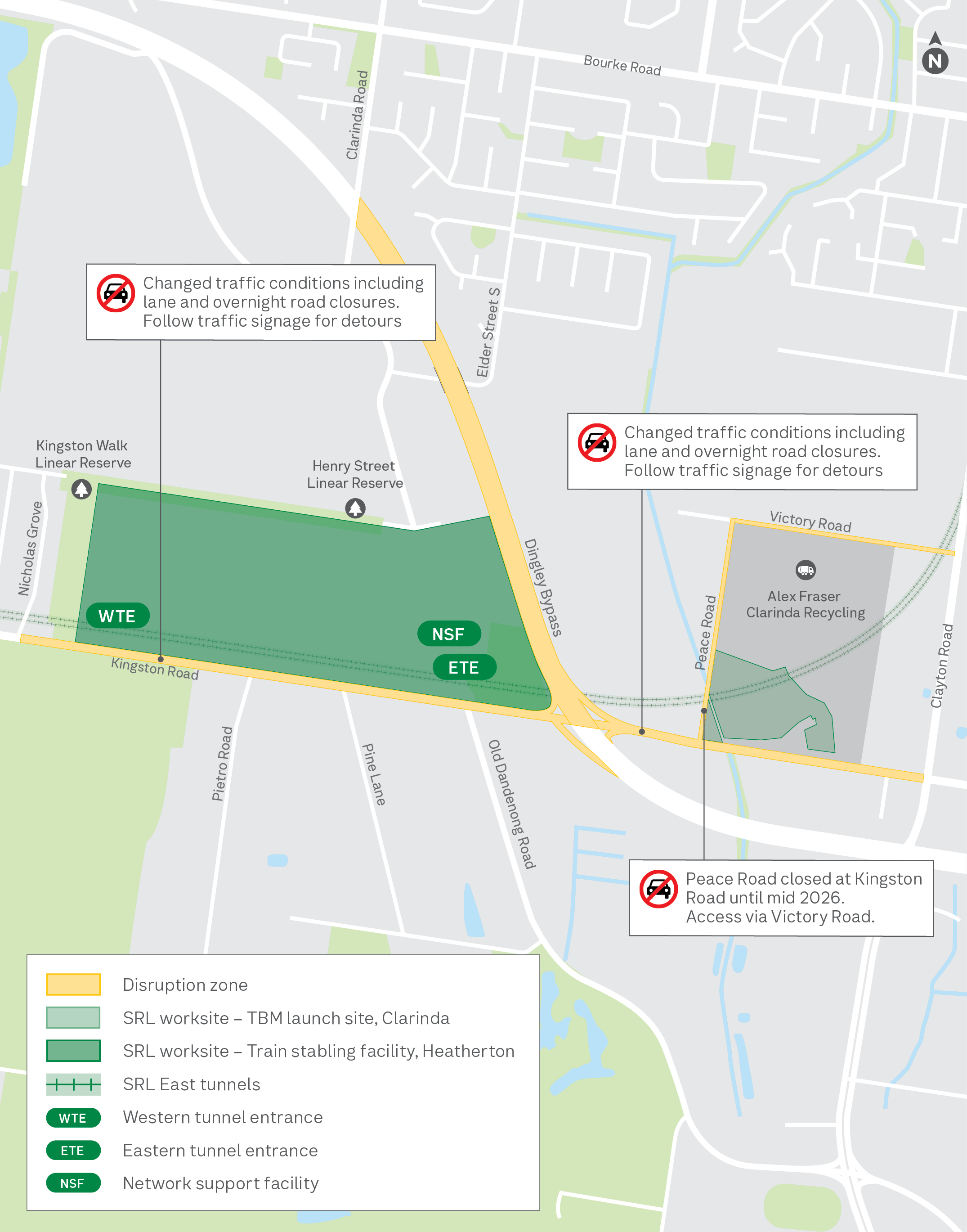 Heatherton And Clarinda February Works Update Victoria S Big Build SRL HeathCla Jan Works Map 