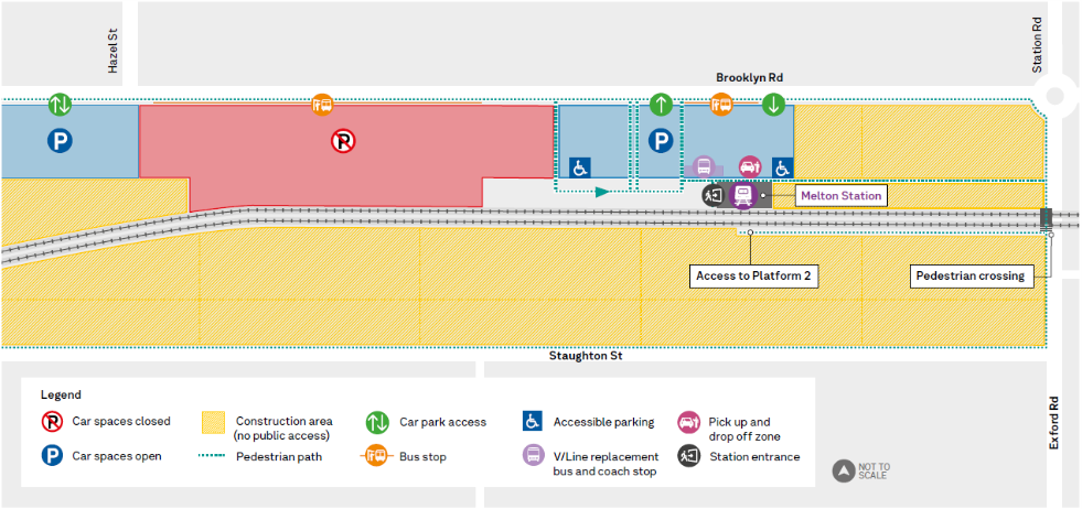 car park map Melton Station