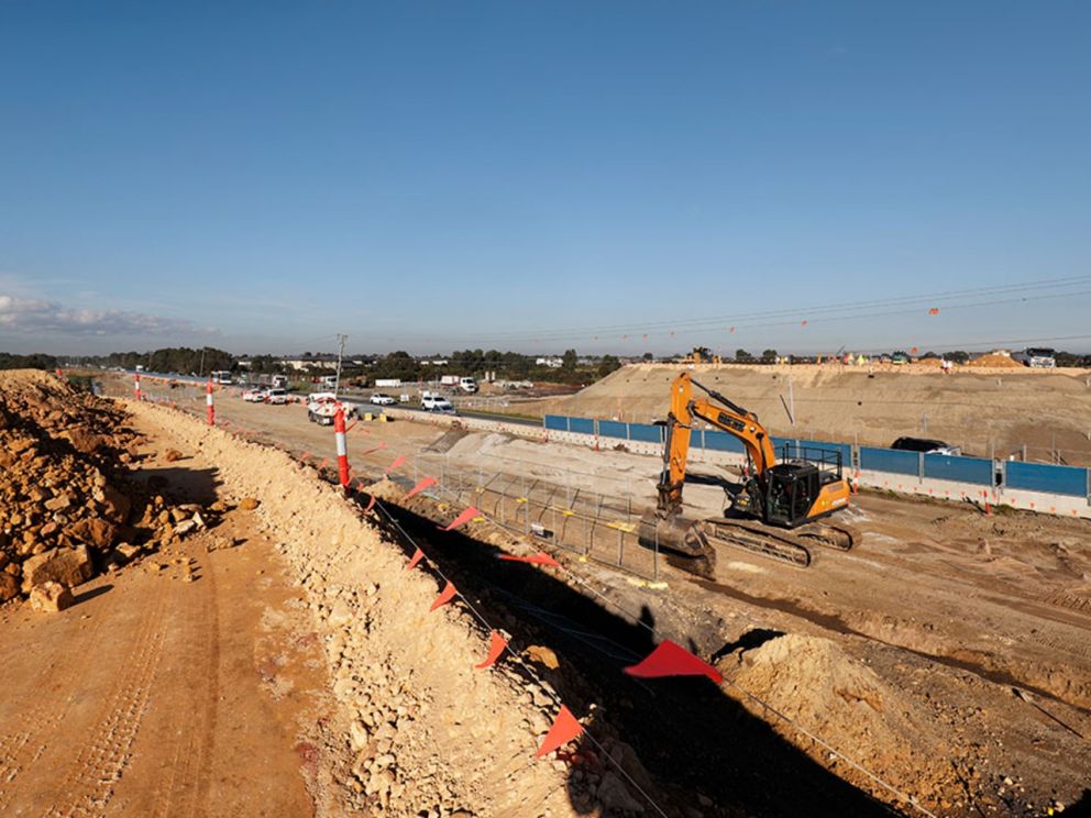 Progress on building the new lanes on Governor Road - June 2020