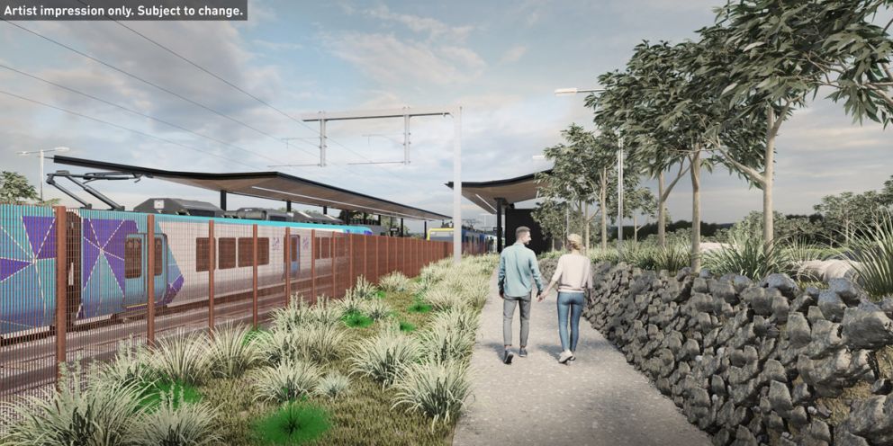Montmorency Station includes ramps from Mayona Road – artist impression only.