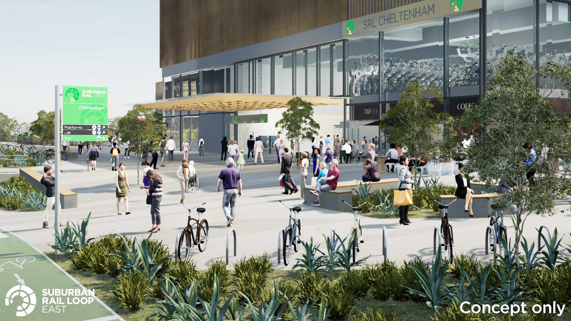 Concept design of Cheltenham SRL Station