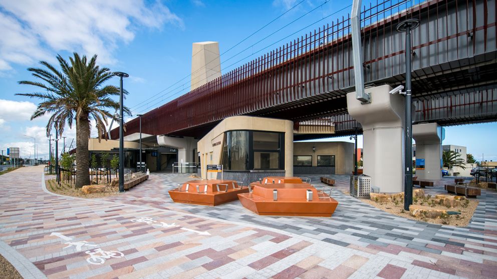 The new Carrum Station forecourt