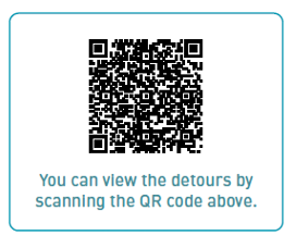QR code taking you to the detours page