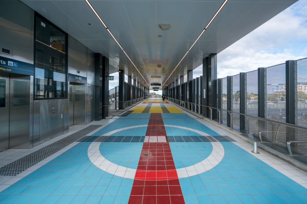 Hoppers Crossing Station pedestrian and cyclist overpass artwork