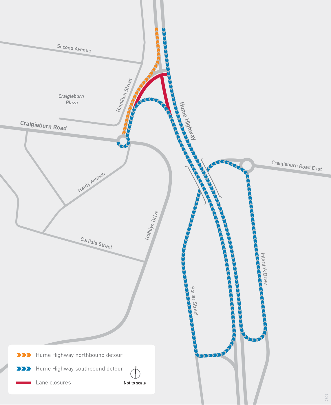 CRU-Hume-Hwy-Northbound-Detour-Map