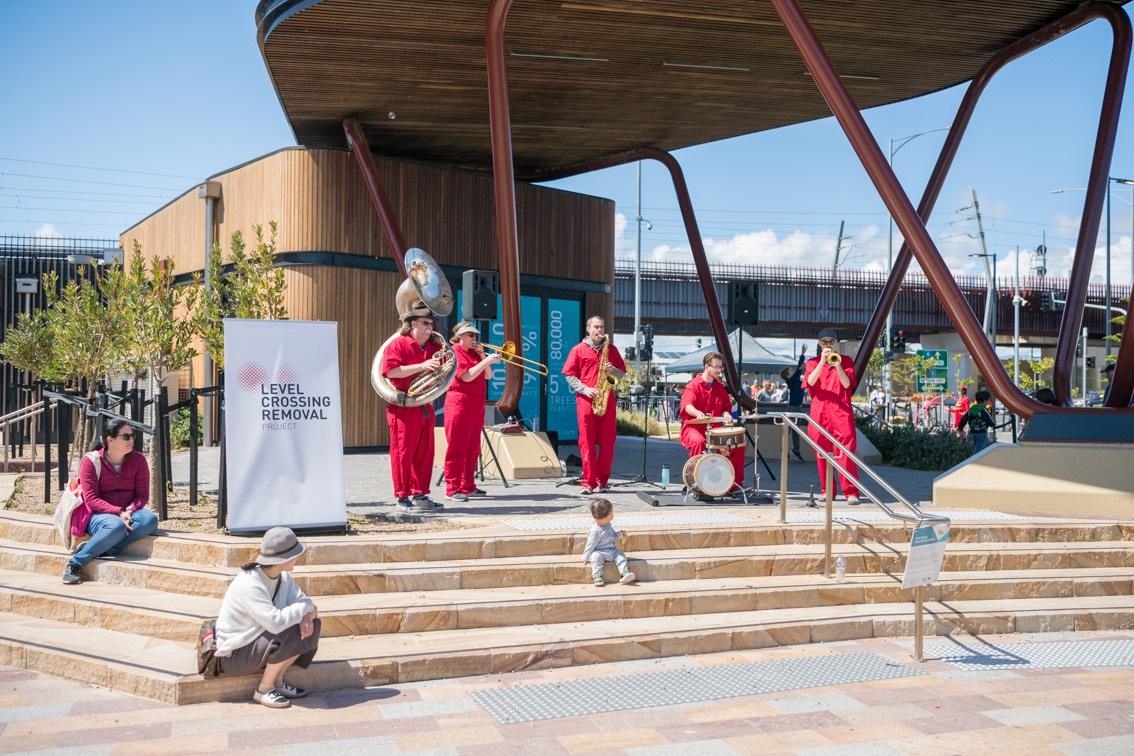 Band playing at Carrum foreshore