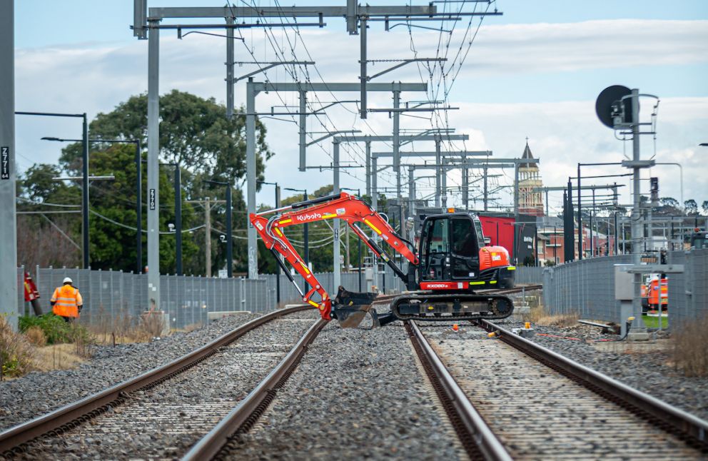 Works on removing the Warrigal Road level crossing are powering ahead.