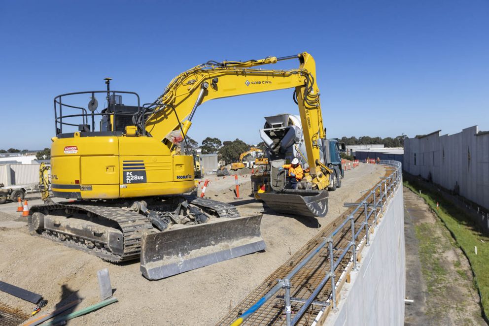 Pound Road West Upgrade construction - September 2022