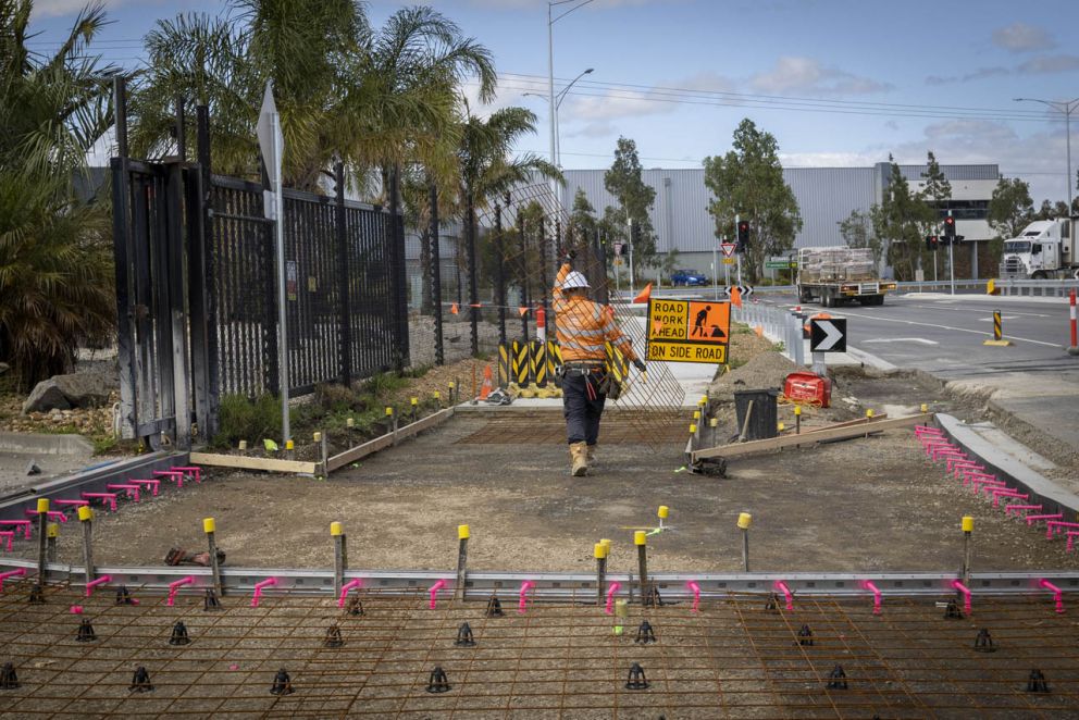 Pound Road West Upgrade construction - January 2023