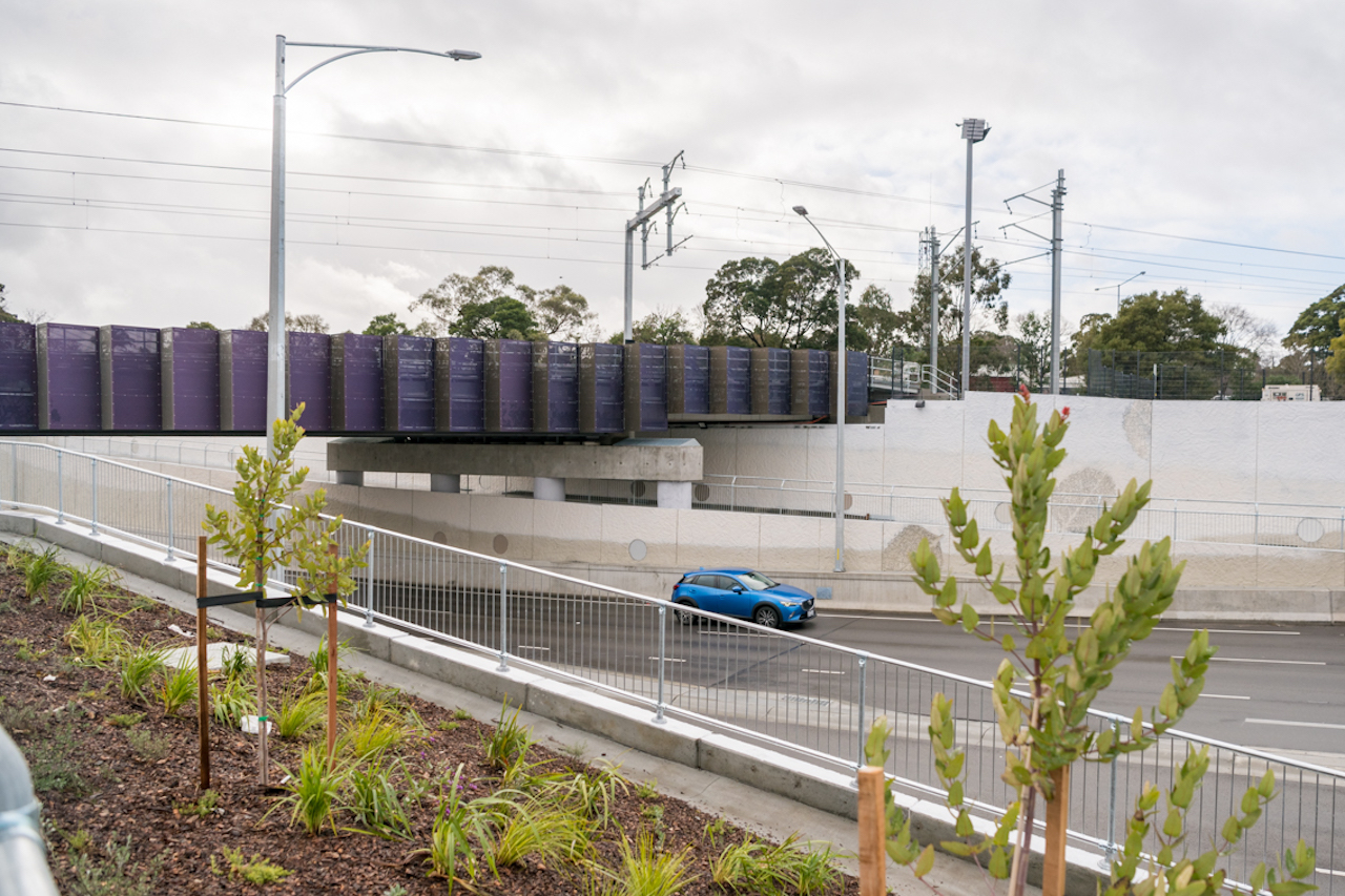 Rail line over Clyde Road