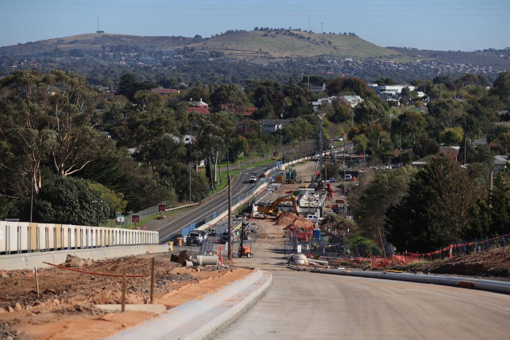 Construction on the new bridge - April 23