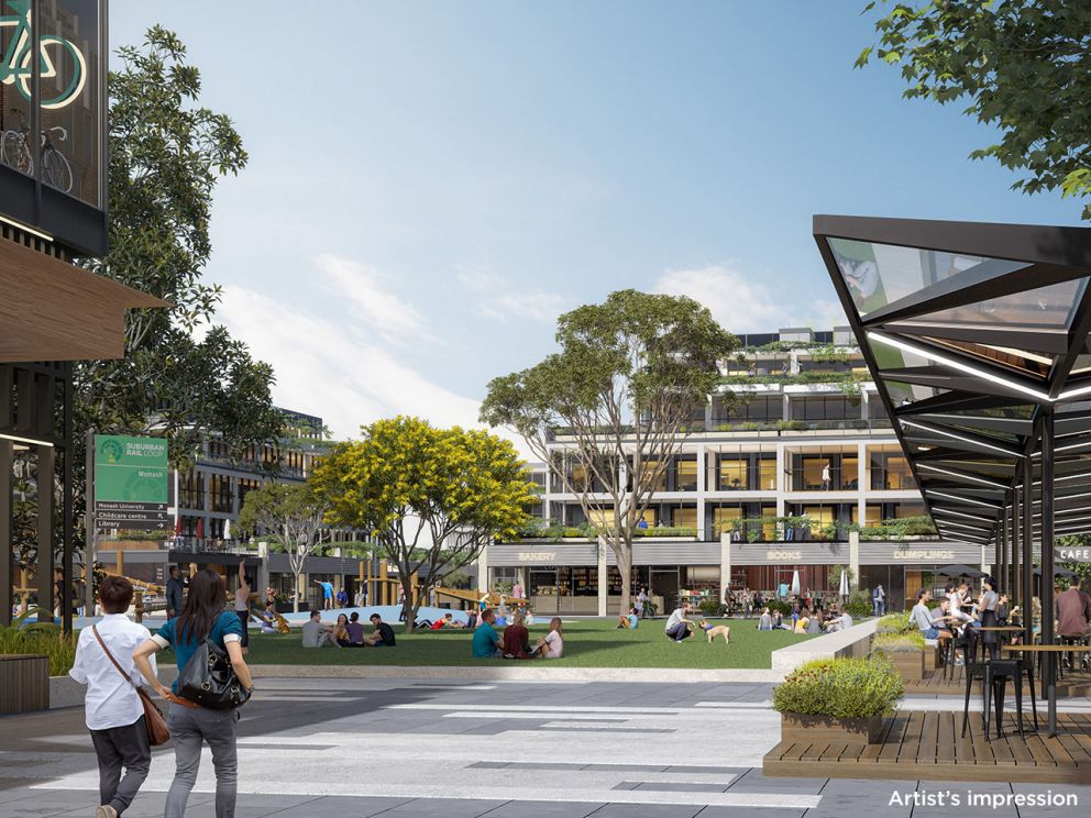 Artists impression the SRL station at Monash