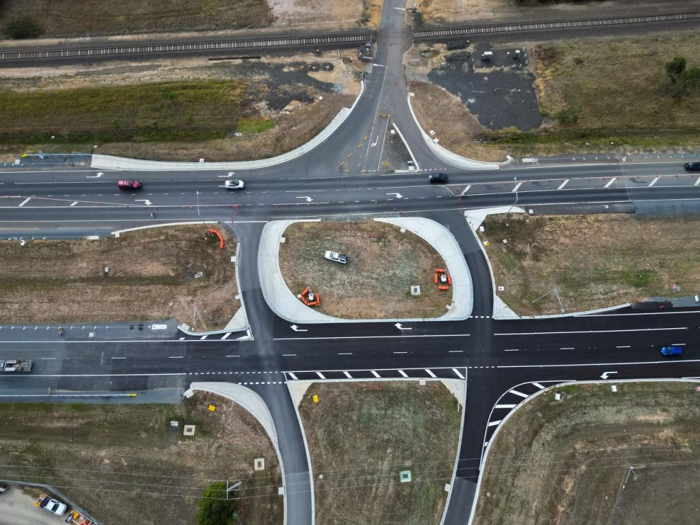 All legs of the Velore Road intersection are now open with dedicated turning lanes.