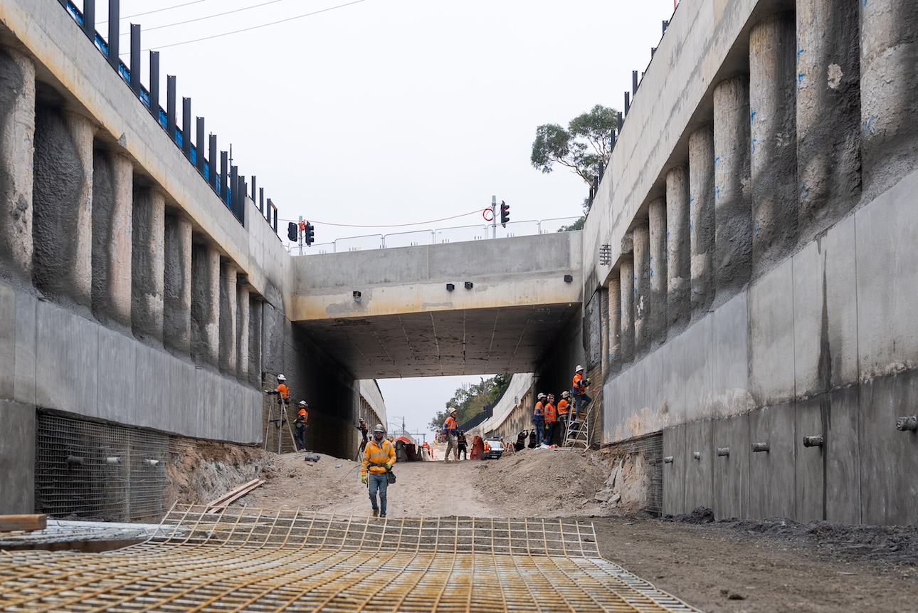 The trench at Dublin Road taking shape
