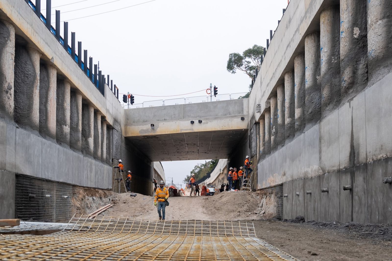 The trench at Dublin Road taking shape