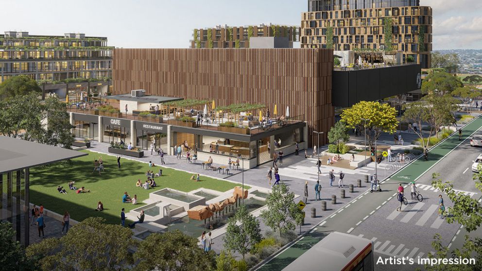 Artists impression of the Monash precinct. 