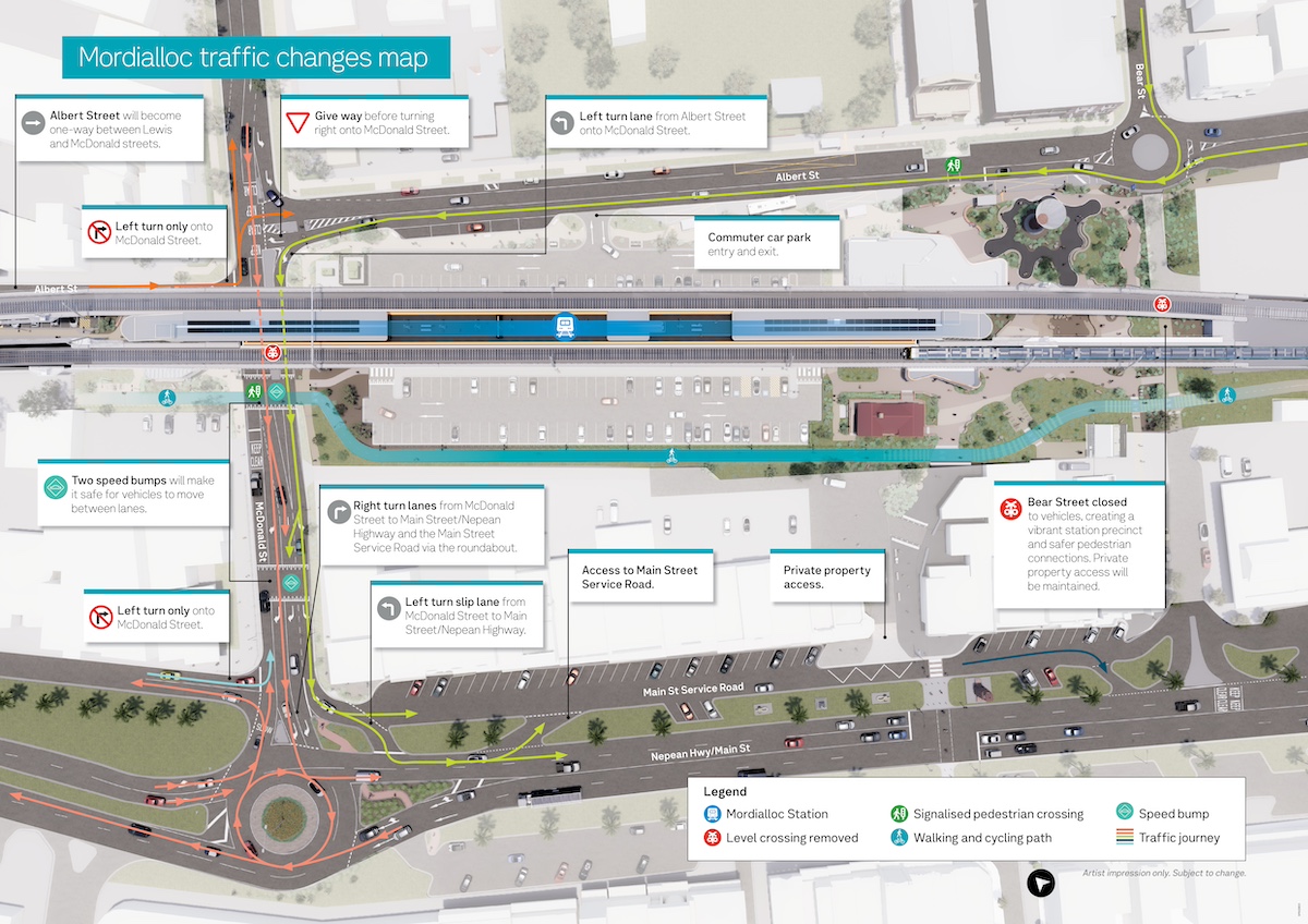 Mordialloc station precinct render map