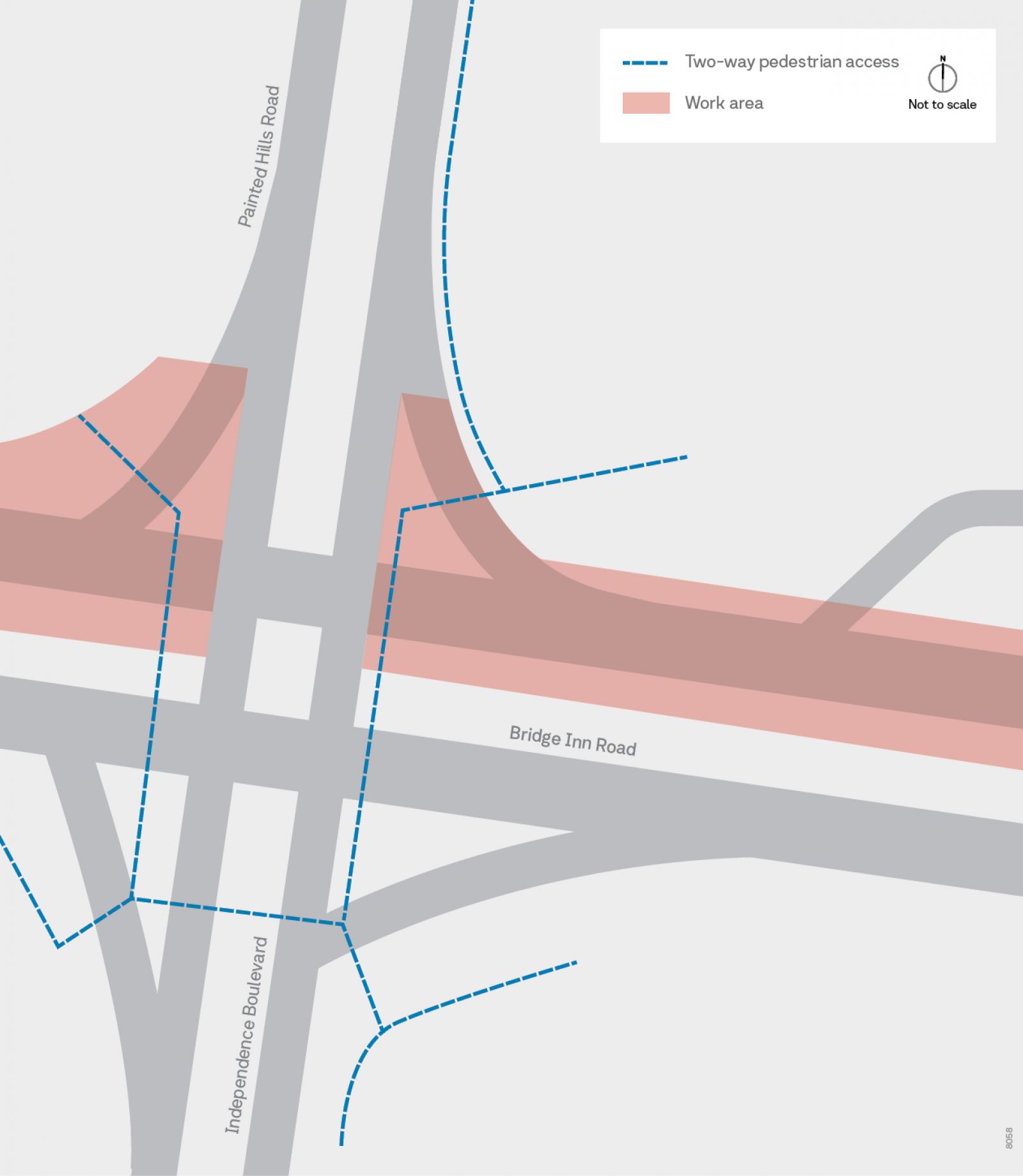 Painted Hills Rd Reopening Pedestrian Access Map