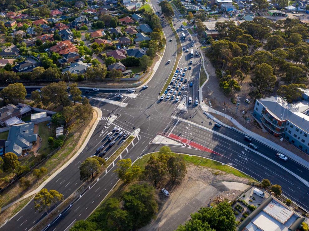 Yan Yean Road Stage 1 completed imagery