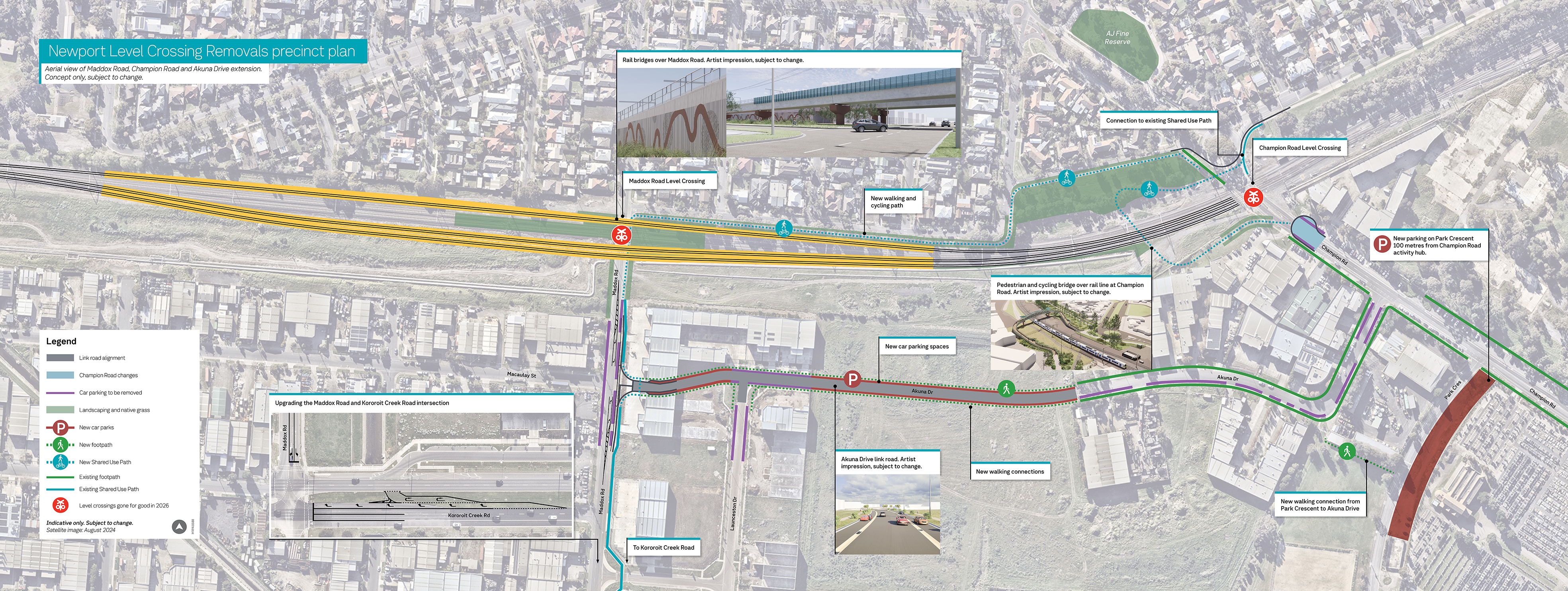 Roll plot map showing the newport precinct plan