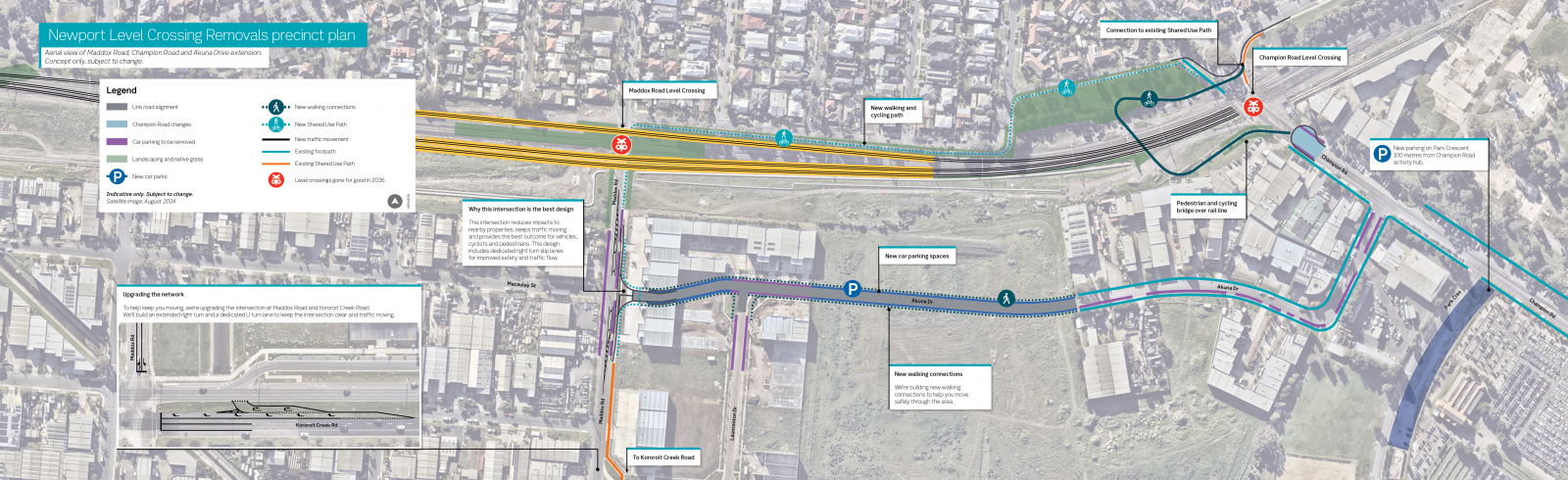 Roll plot map showing the newport precinct plan