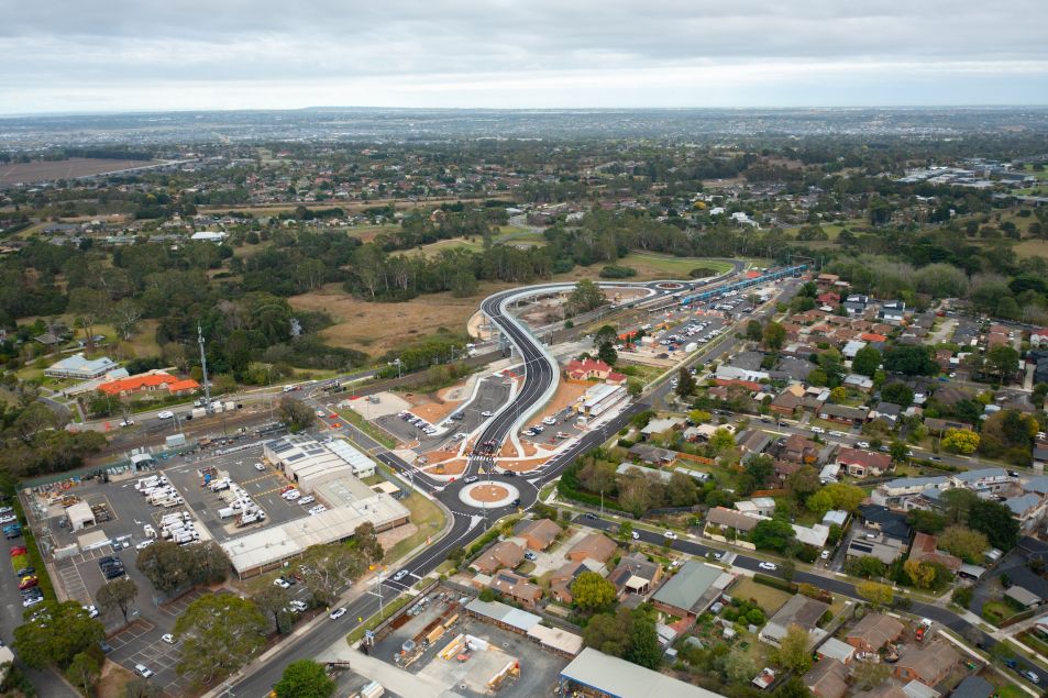 The 85th level crossing has been removed at Station Street, Beaconsfield with the opening of the new road bridge