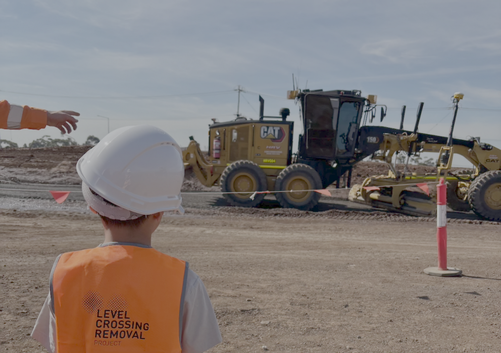 Machines demonstrating their skills at Hopkins Road