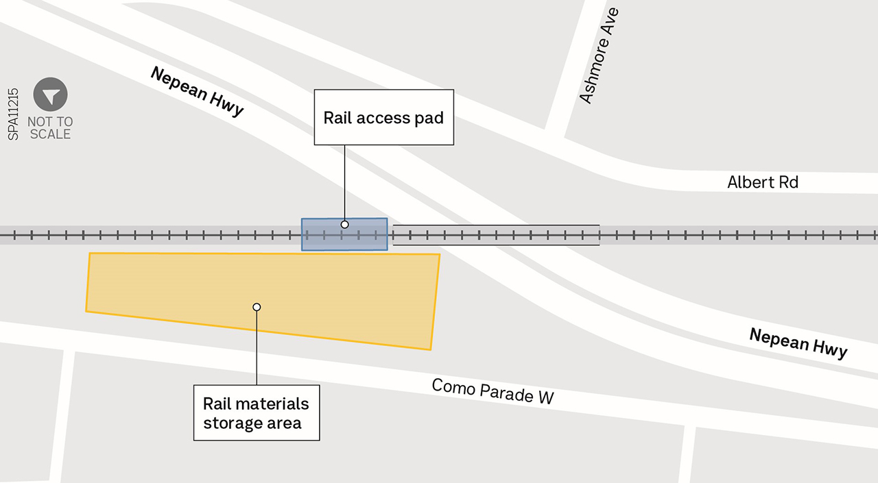 Como Parade Parkdale Road Rail Access Map