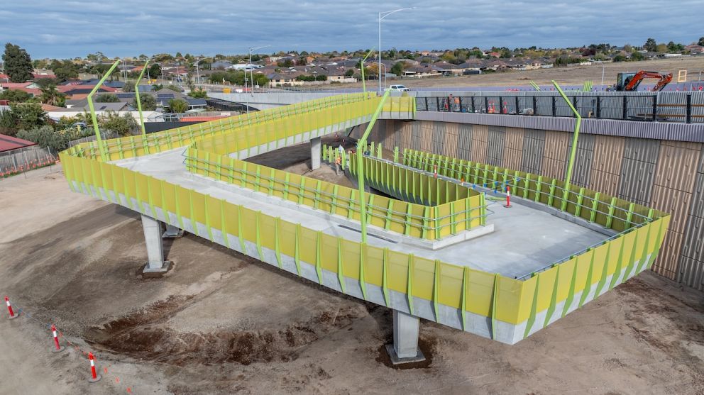The switchback which makes up part of the shared use path at Calder Park Drive has been freshly painted