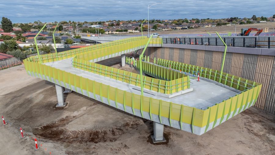 The switchback which makes up part of the shared use path at Calder Park Drive has been freshly painted