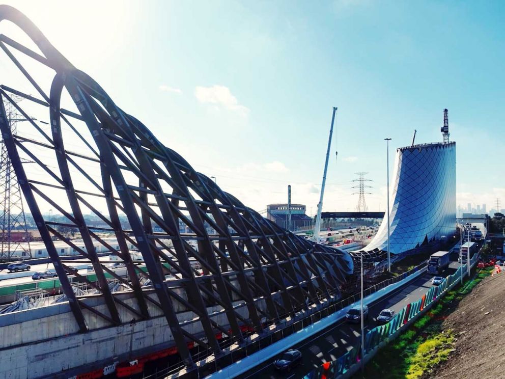 Southern outbound portal -91 percent progress