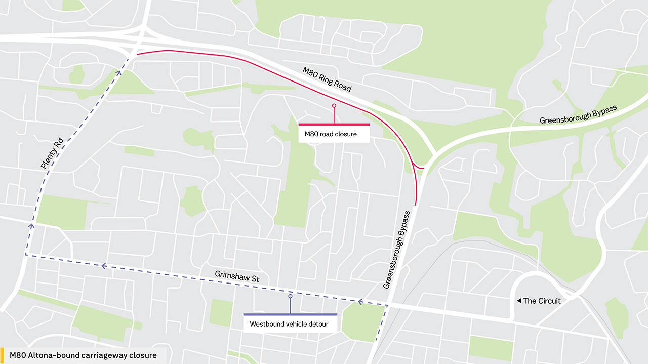 M80-Altona-bound-carriageway-closure