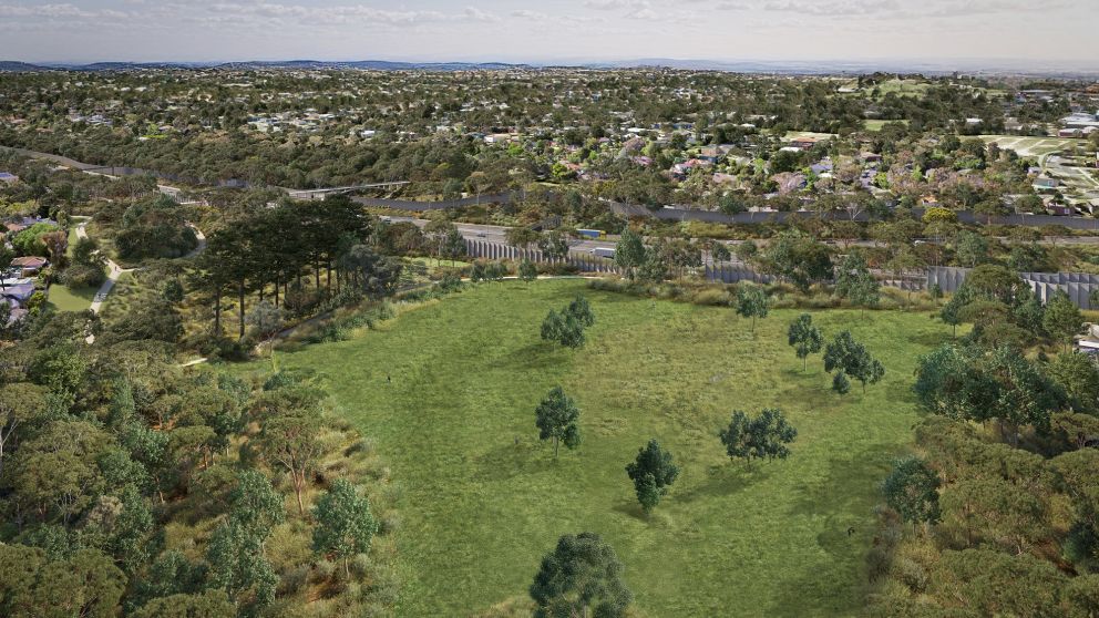 Artist's impression of Junction Road Reserve, Nunawading