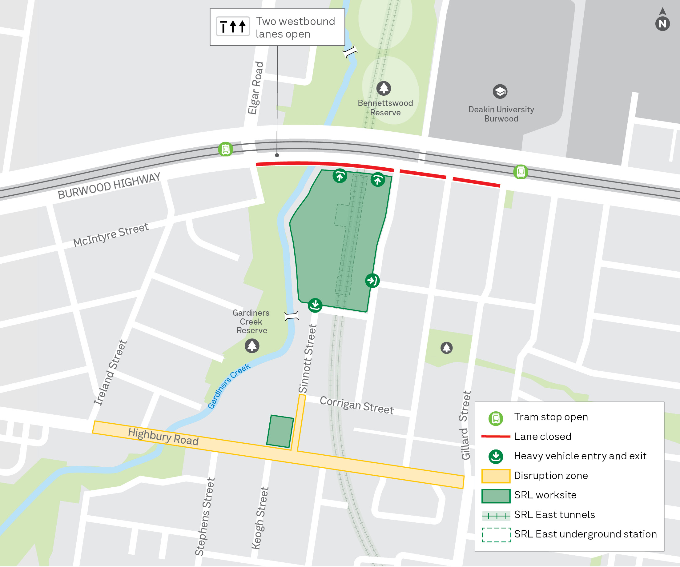SRL Burwood November works map