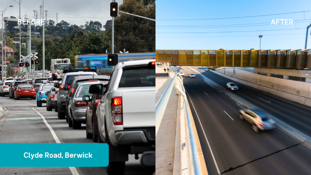 Clyde Road, Berwick before and after