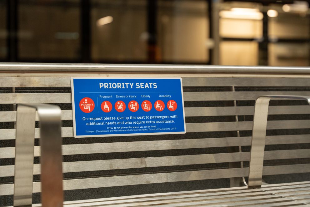 Seating at platform level