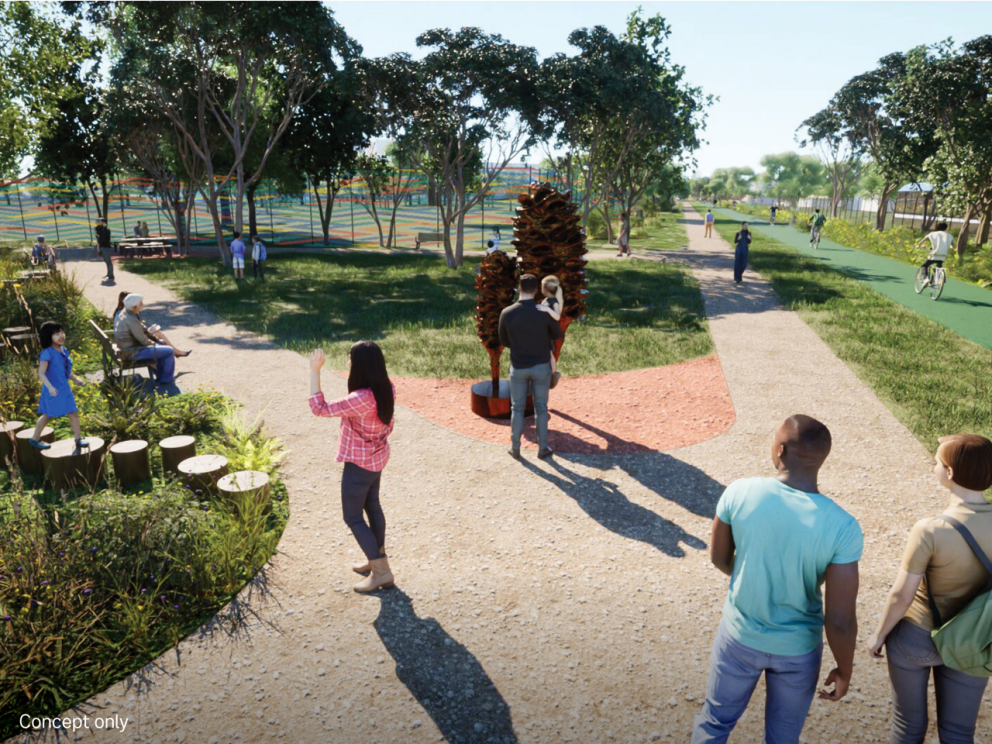 The proposed Station Street pocket park.