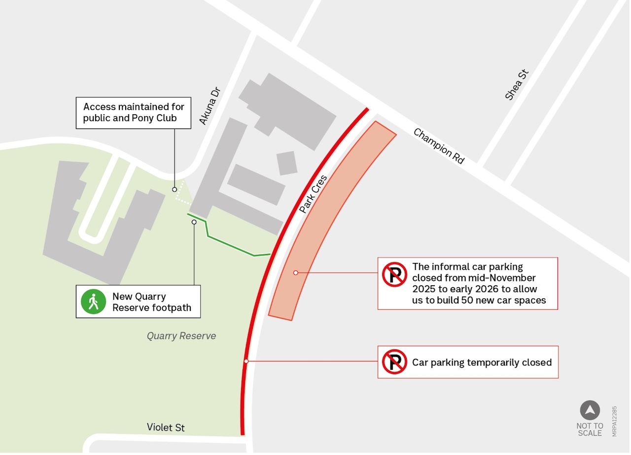 Champion Road works area map