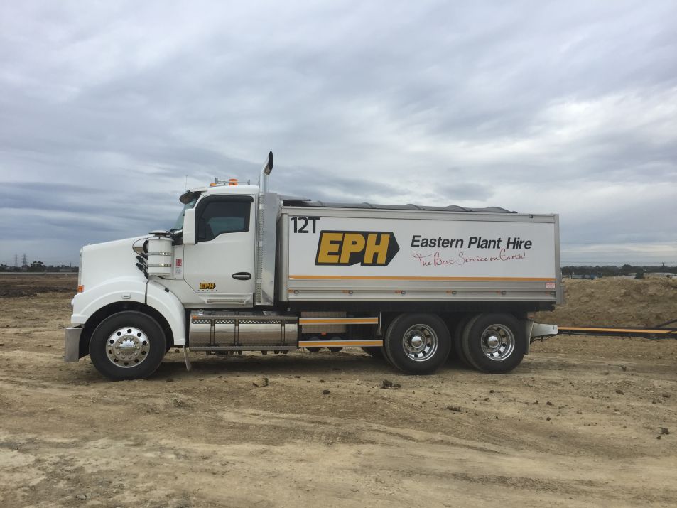 Photo of a covered Eastern Plant Hire truck