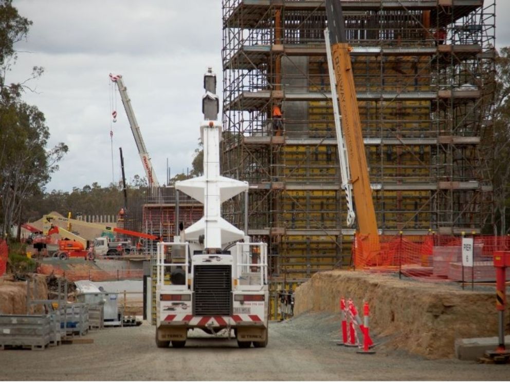 Murray River Bridge Pier wall construction