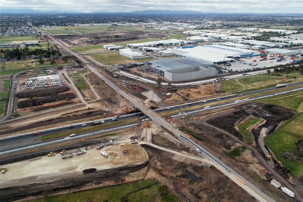 O'Herns Road Upgrade - construction progress image on stage 2, Dec 2019