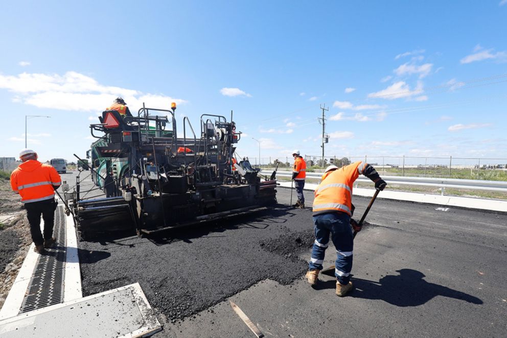 O'Herns Road Upgrade - construction progress image on stage 2, Nov 2020