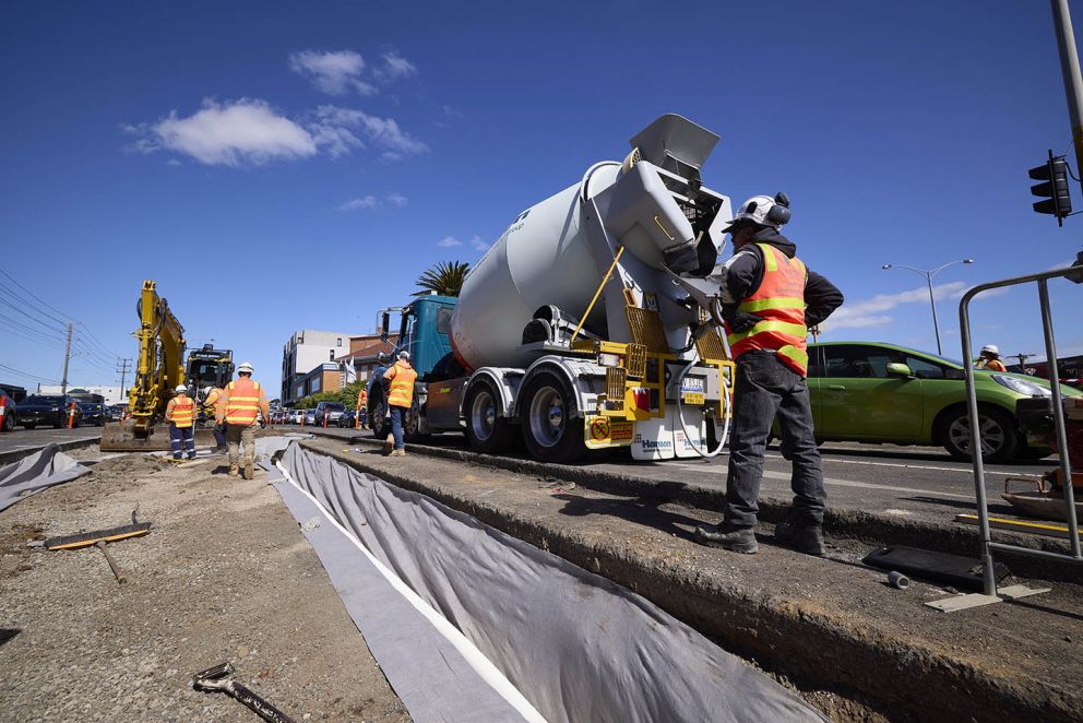 South Road and Nepean Highway construction image November 2021