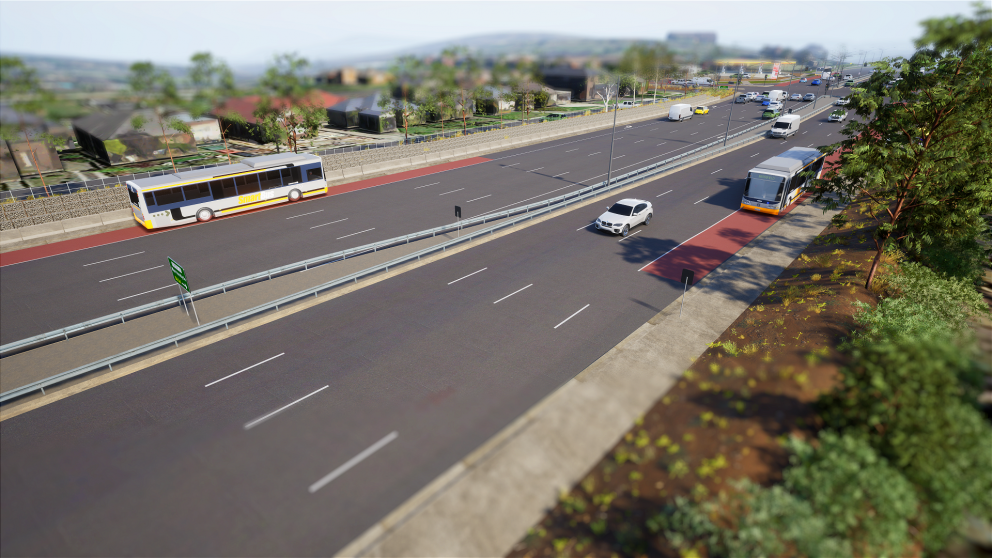 Artist impression of Williamsons Road south of Porter Street