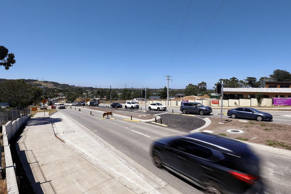 Construction works on the Narre Warren North Road Upgrade