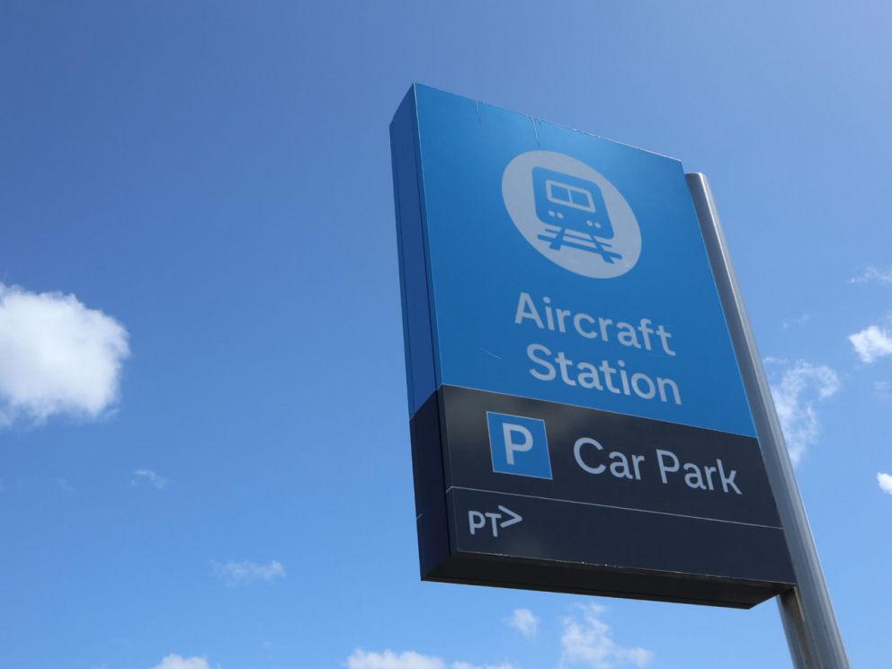 Aircraft Station car park signage